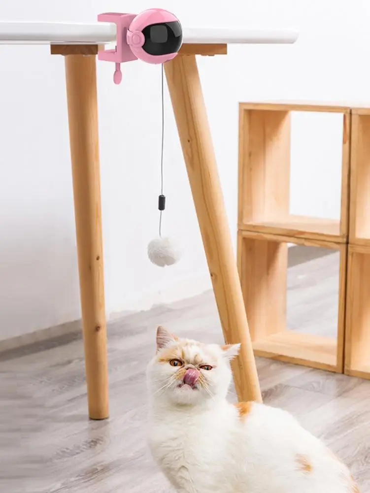 

Electric Cat Toy Funny Cat Ball Automatic Lifting Spring Rod Toy Ball Interactive Funny Pet Toy Ball Puzzle Smart