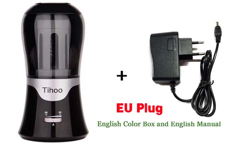 Black EU plug Может быть регулируем привести Толщина Автоматическая электрическая точилка для карандашей искусство Карандаш Резак ручка Ножи канцелярских принадлежностей класса расходные материалы - Цвет: Black EU plug