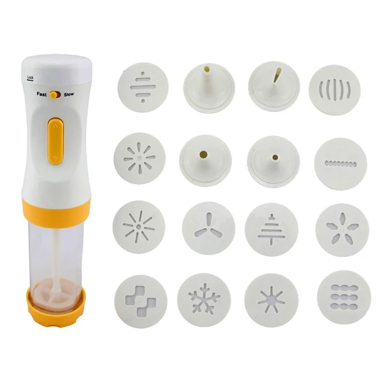 

1 Set Electric Cookie Press Churros Maker Tips for Cake DIY Tools Baking Accessories Cookie Stamp Set