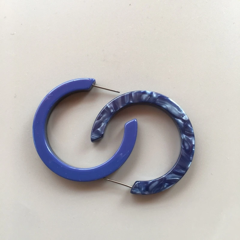 Серьги кольца UJBOX женские из ацетата эксклюзивные круглые ювелирные украшения с