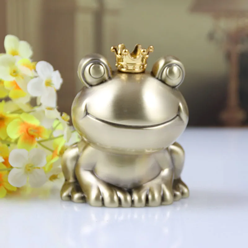Копилка из металла в виде лягушки принца корона лягушка копилка детские подарки