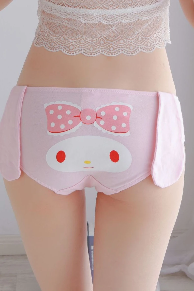 

Japanese Anime Dream Big Ears Rabbit Underwear Girls Lovely Cotton Lingerie Underpants Mid-Rise Briefs Sweet Panties