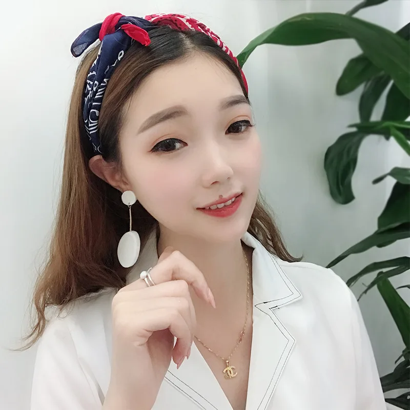 Шарф-Бандана черно-белого цвета банданы с узором &quotогурцы&quot для уличного танца