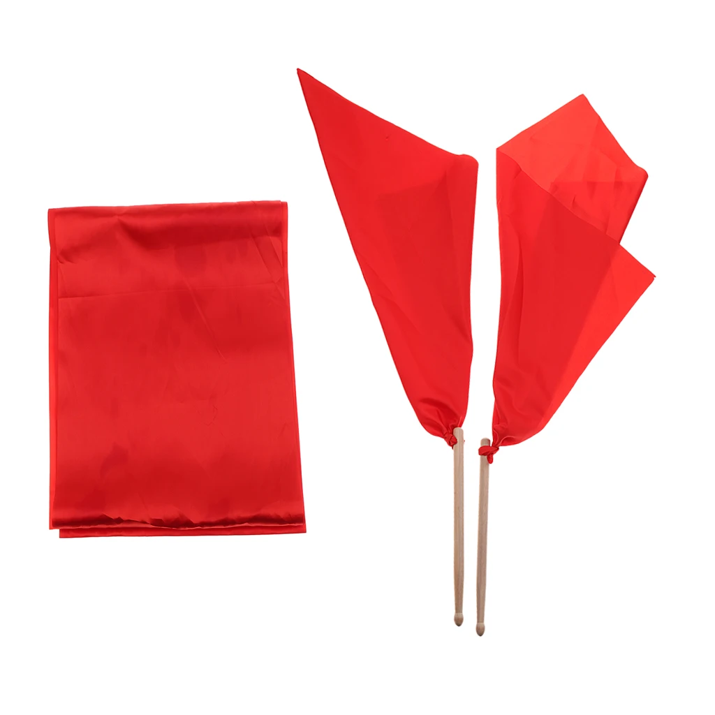 

1 Pair Wooden Mallet w/ Hand Towel Silk Waist Drum Replacement Accessory