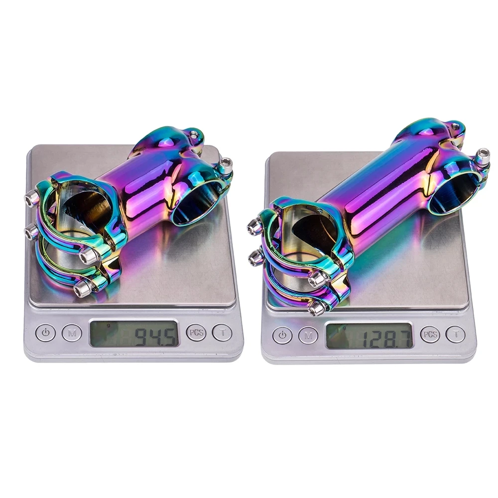 

ZTTO Polished Rainbow MTB Road Bike Stem High Strength Lightweight Fit 31.8mm Handlebar stem for XC AM 7 17 Degree 60 70 80 90mm