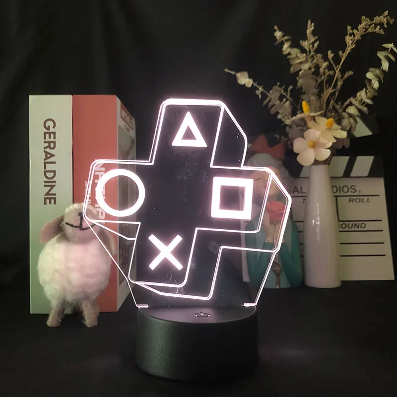 

Игра Люминесцентная 3D лампа геймпад Эволюция геймпад сенсорный датчик офисный стол ночсветильник будильник база светильник яркая база дет...