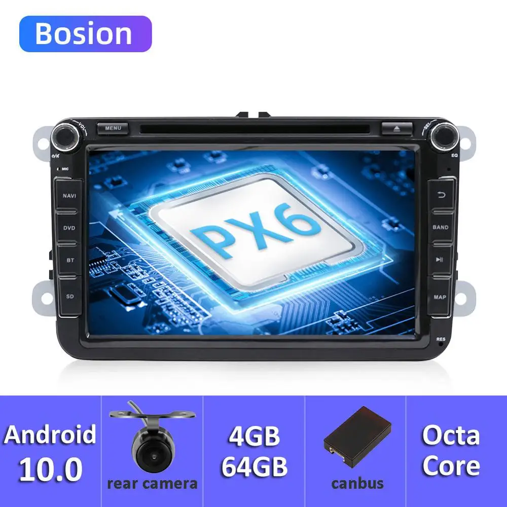 Автомобильный DVD плеер с Android 10 GPS навигация Радио для Volkswag/Golf/Tiguan/Skoda/Seat/Altea/Skoda Wi Fi