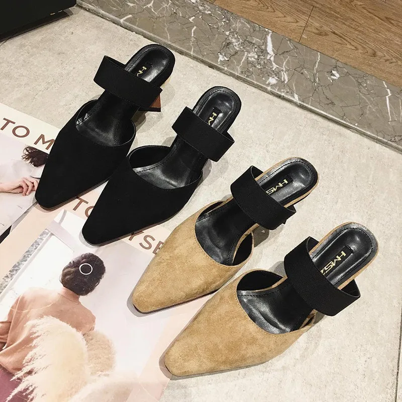 Женская обувь; вечерние элегантные женские сабо; модная женская обувь в Корейском стиле; Роскошные слипоны из органической кожи
