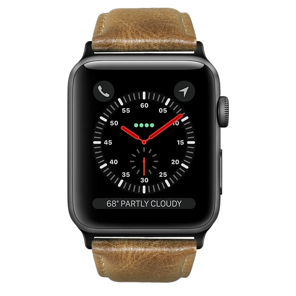 Кожаный ремешок FOLOME для Apple Watch SE Series 6 5 4 3 Сменный ремень iWatch 40 мм 44 38 42 мм|Ремешки