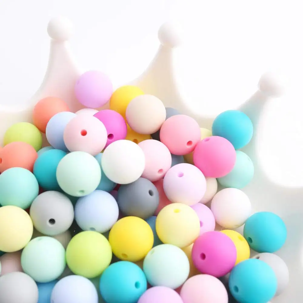 10 шт. силиконовые бусины 15 мм Экологичные сенсорные Прорезыватели для зубов