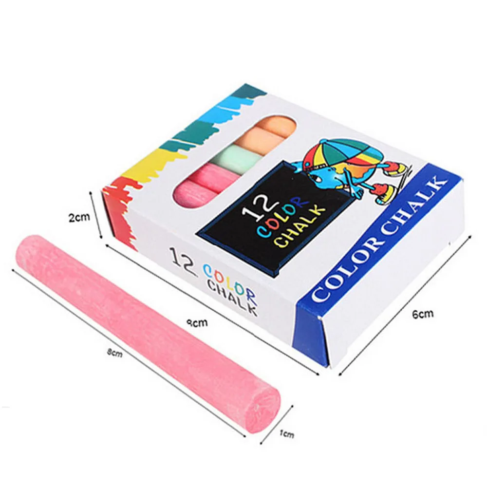 Меловые палочки без пыли в коробке 12 шт. Детская школьная художественная доска для игровых площадок паб