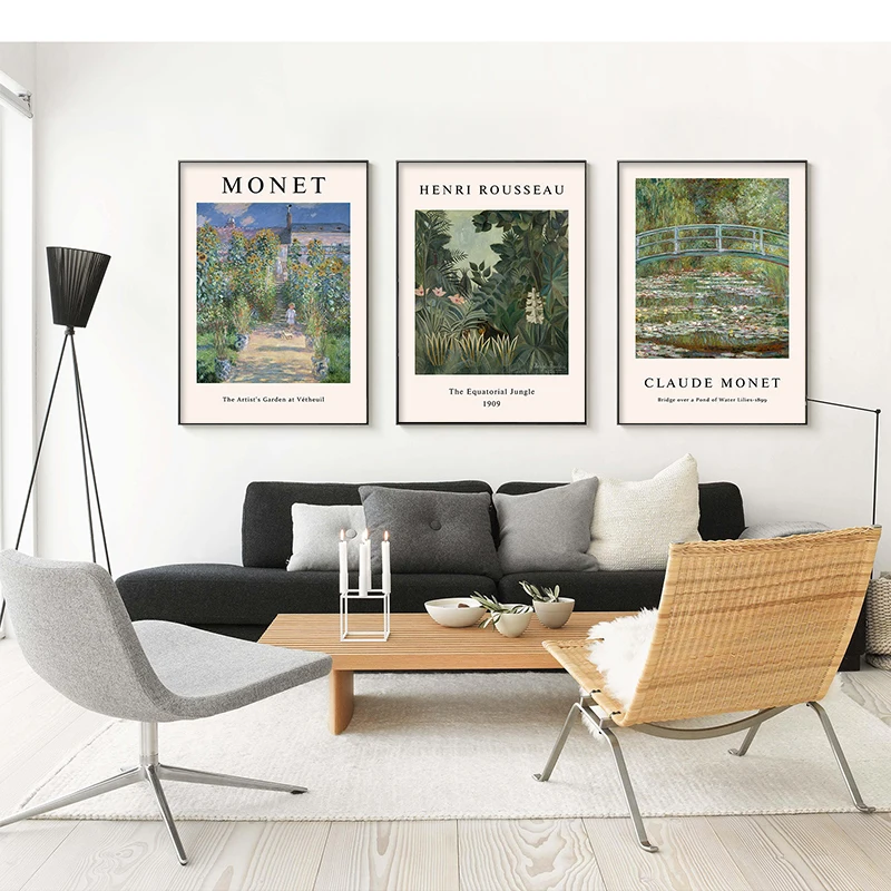 Картина на холсте масляный пейзаж настенный постер с природой украшение для