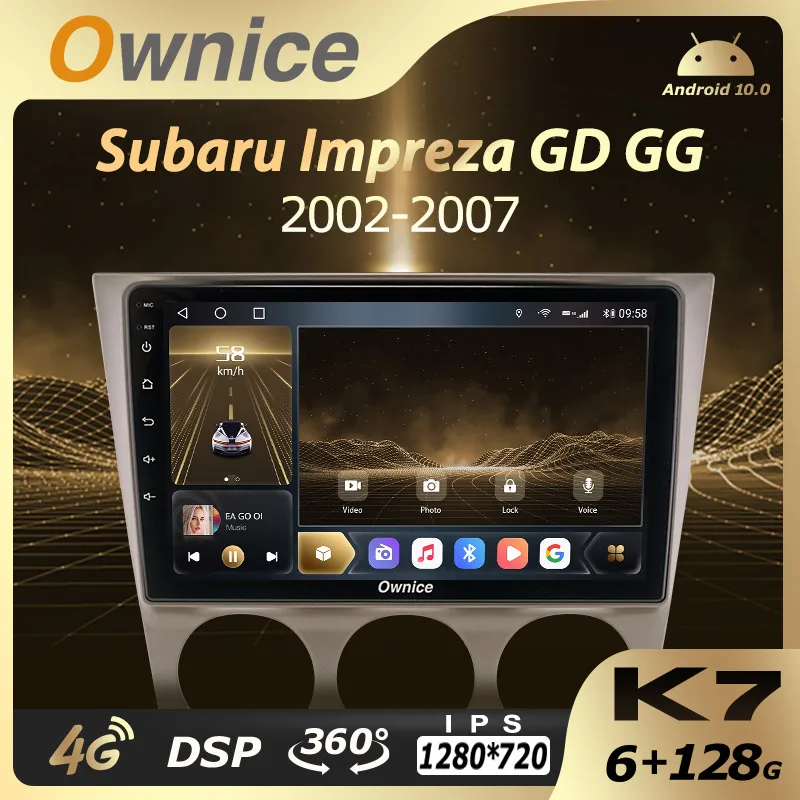 

Автомагнитола K7 Ownice 6G + 128G Android 10,0 для Subaru Impreza GD GG 2002 - 2007 мультимедийный плеер аудио 4G LTE GPS стерео Navi