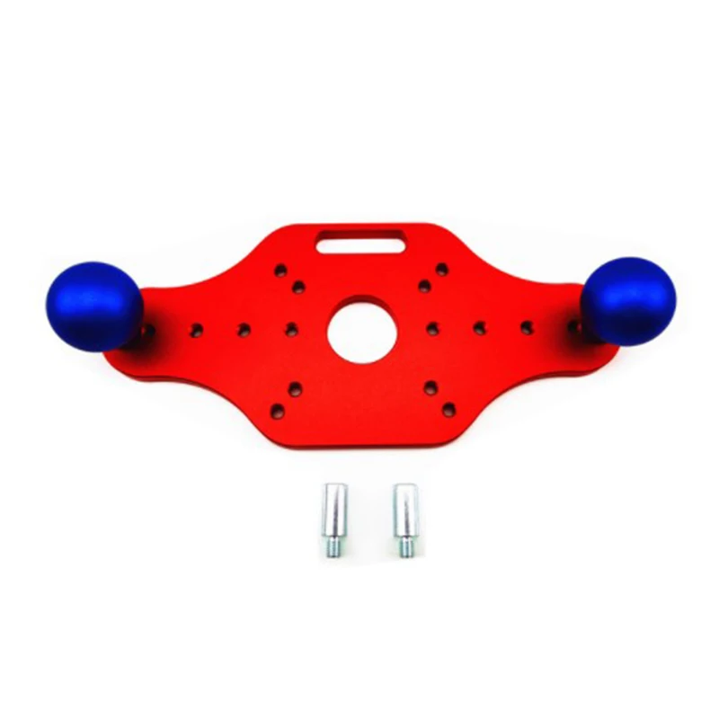 

Trimming Machine Bottom Plate Bakelite Milling Mounting Plate For Woodworking Trimming Slotted Chamfer(Red)