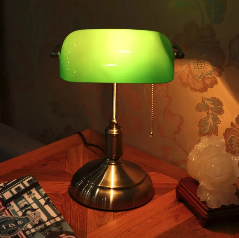 ODIFF lamp Chiang kai-shek restoring ancient bank study old green cover Shanghai desk of the republic China | Лампы и освещение