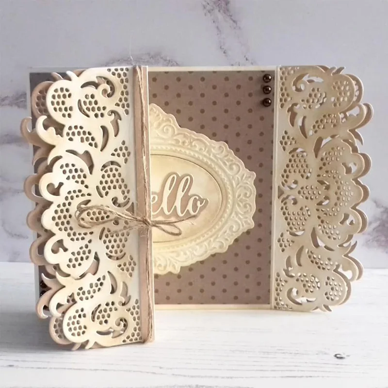 New Butterfly Peony Rose Lace Edge Border Metal Cutting Dies for DIY Scrapbooking Embossing Cards Crafts 2020 | Дом и сад