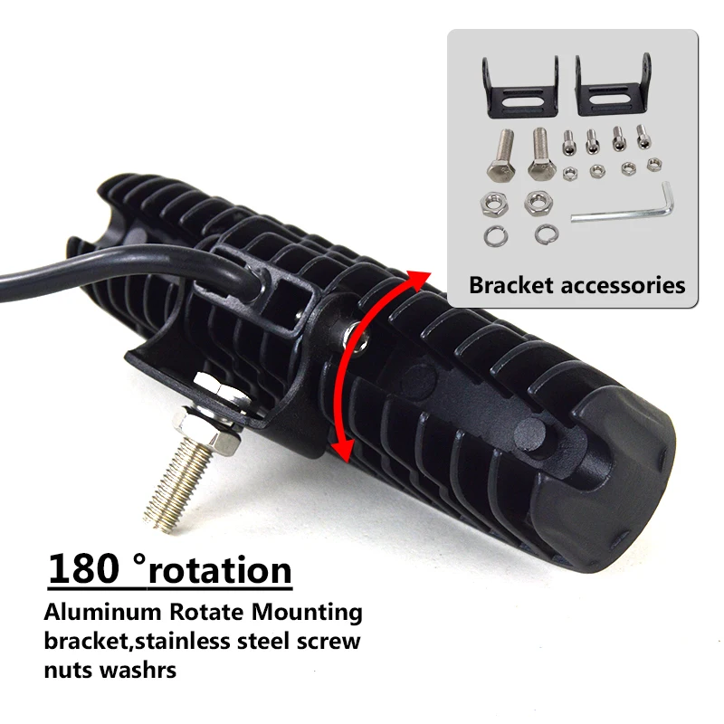 Auxting 10X 18W Spot light Flood Lamp Driving Fog LED Work Light Bar Offroad Car for Jeep SUV 4WD led beams 12V | Автомобили и