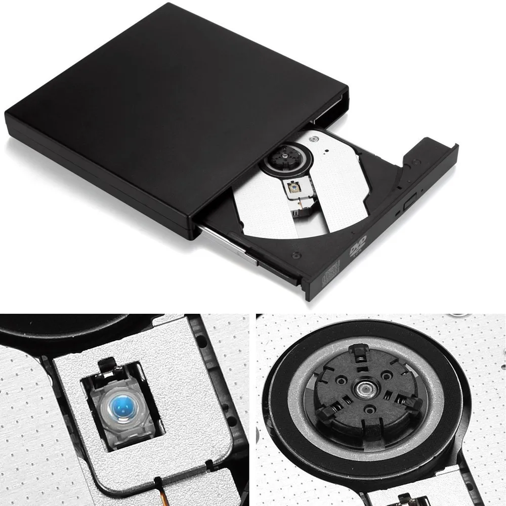 Тонкий внешний оптический привод USB 2 0 DVD комбинированный проигрыватель CD RW