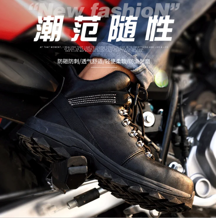 

Winter men's safety shoes breathable lightweight work boots