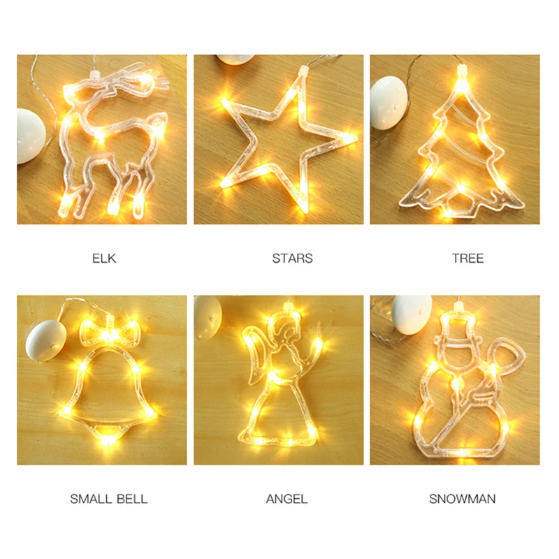 

LED Decoration Bell Sucker Light LED Battery String Fairy Lights Star Indoor Wedding Party Garden Xmas Decor Light