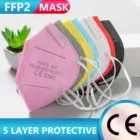 Маска ffp2 сертифицированная CE, ffcarillas Kn95, fpp2, черная респираторная маска для женщин и мужчин, маска ffpp2, 10-100 шт.