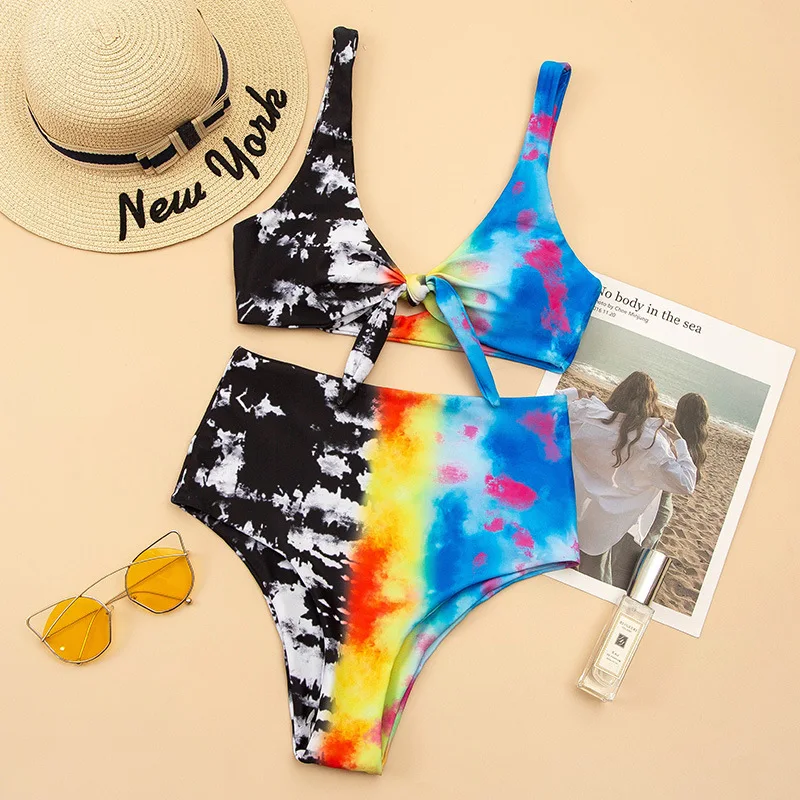 

KeeSure Summer Women's Swimwears Tie-dye Bikinis Swimsuit Women Sexy Bikini Bathing Suit Swimwear 2 Piece Sets Bandeau Swimsuit
