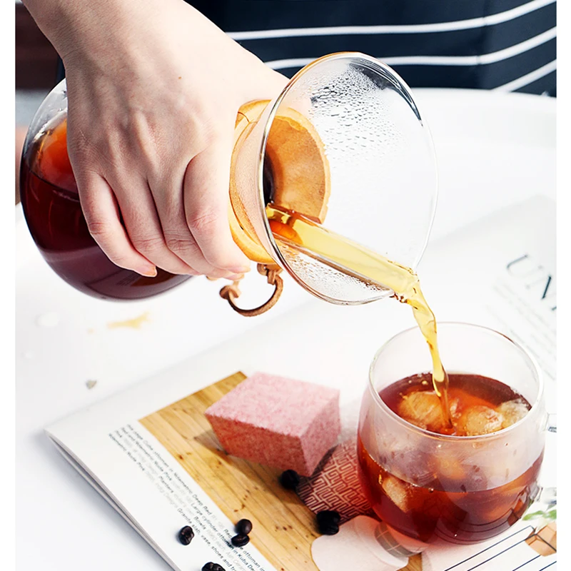 Устойчивый к Стекло Кофе чайник горшок &quotсделай сам&quot Кухня эспрессо кофе