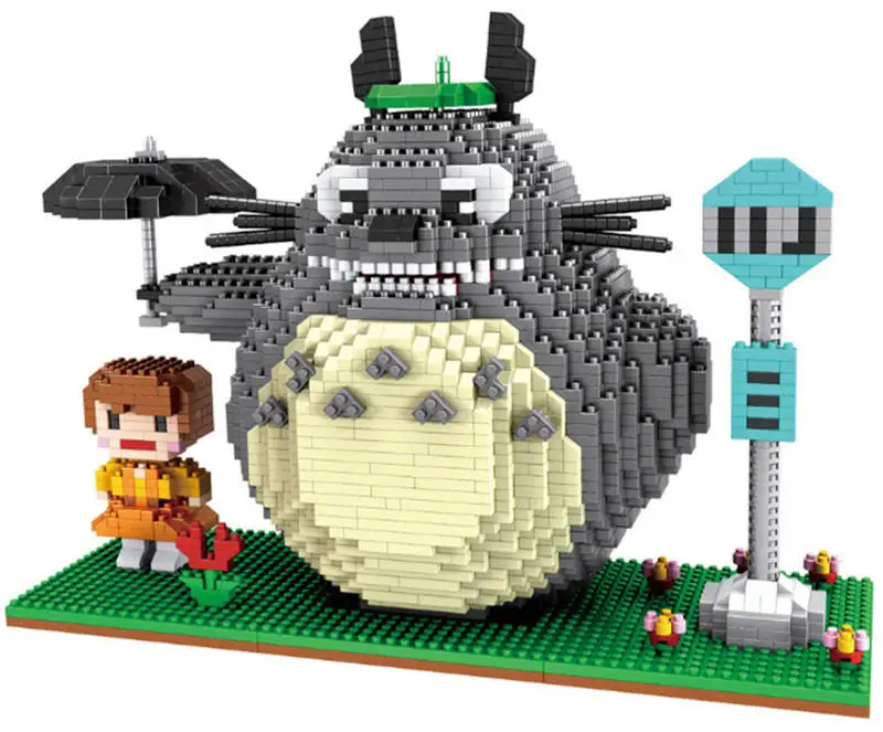 Мини кубики Totoro большого размера милые с стежками Winne детские игрушки в сборе