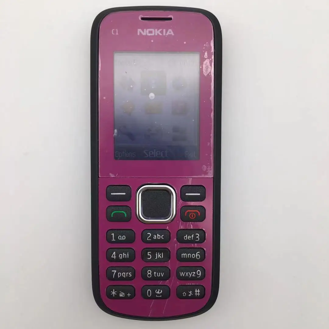 nokia c1 02 refurbished original unlocked c1 02 one sim card mobile phones gsm bar cellphones one year warranty refurbished free global shipping