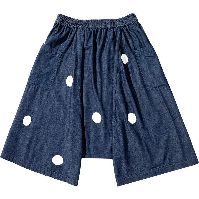 Imakokoni штаны cowgirl в горошек 2019 новые летние оригинальные свободные широкие брюки 192713 от AliExpress RU&CIS NEW