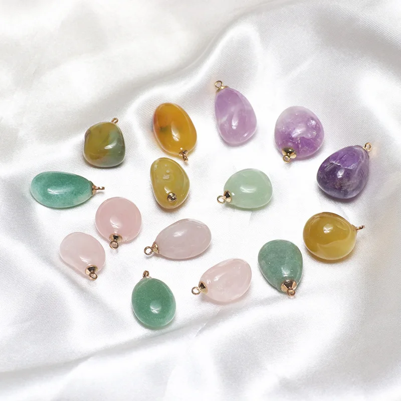 

10pcs/lot Irregular Oval Natural Stone Diy Handmade Jewelry Pendant Jewelry Accessories for Earrings Bracelet Necklace Making