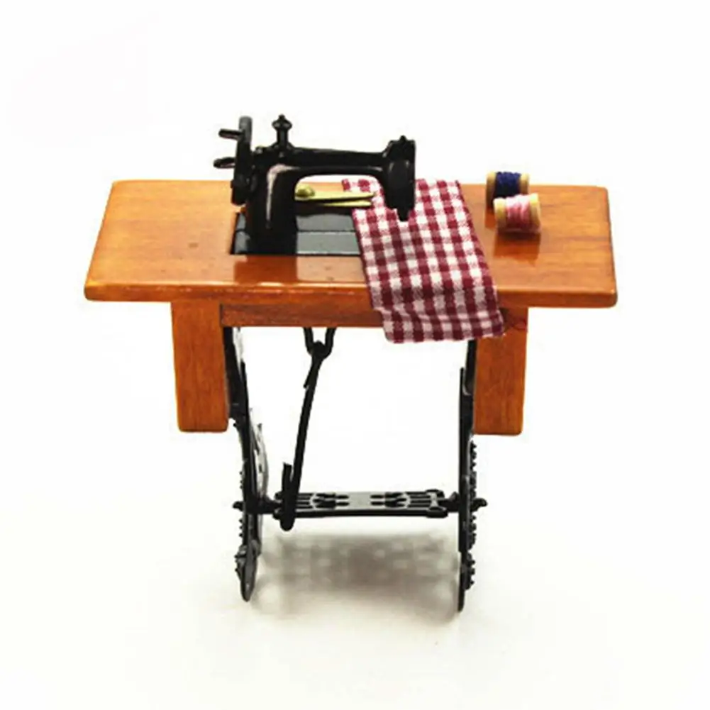 Новая мини швейная машина модель кукольного домика аксессуары для кукольной
