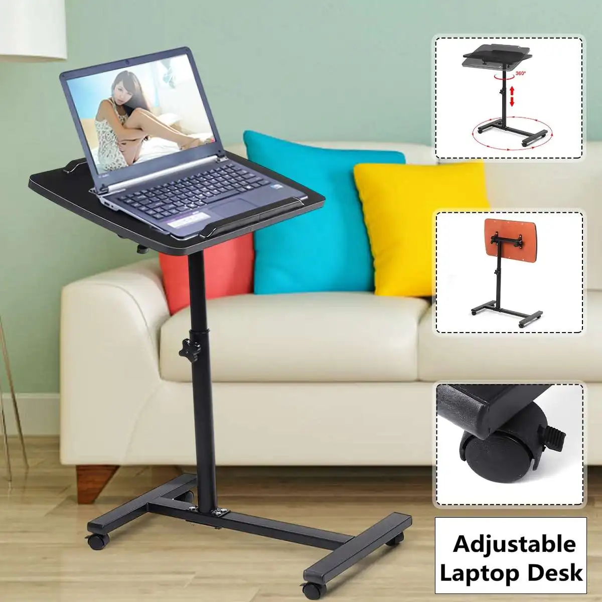 

Adjustable Laptop Table Removable Bed Desk Notebook Stand Table Bedside Sofa Bed Portable Computer Desk Workstation For Home