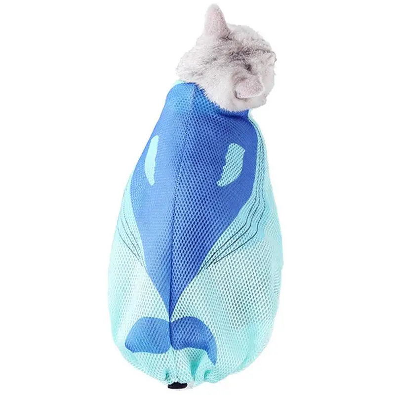 

Mesh Cat Bath Bag No-Scratching Anti-Bite Restraint Cat Nail Trimming Injecting AntiScratch For Pet Grooming Tool Cat Supplies