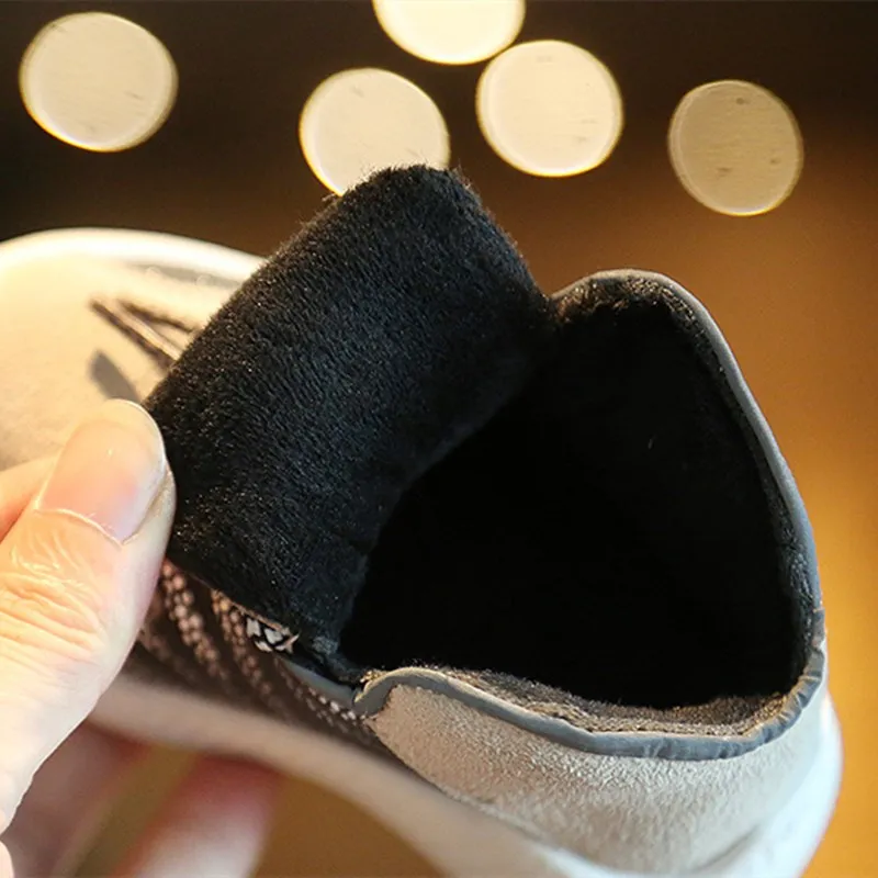 DIMI 2019 г. зимняя теплая обувь для младенцев мальчиков и девочек модная короткая