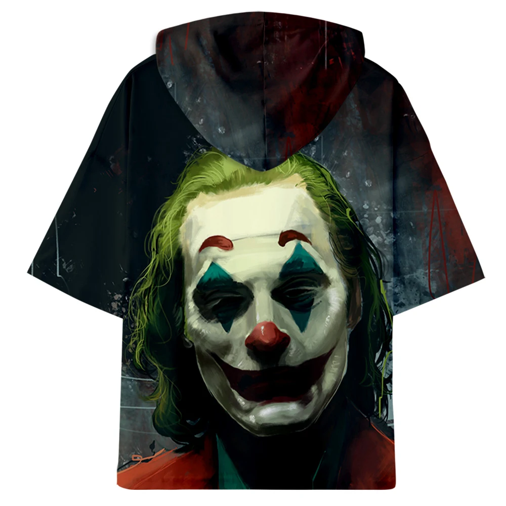 Футболка с капюшоном joker 2019 цифровым 3D-принтом в стиле Харадзюку | Мужская одежда
