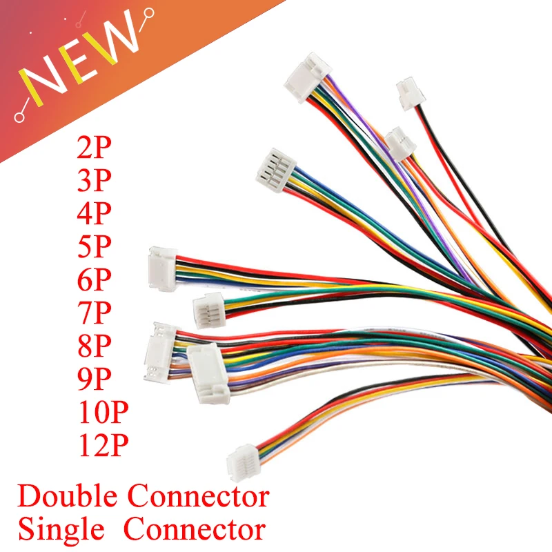 5 шт. кабельный разъем JST GH 1 25 2P/3P/4P/5P/6 Pin Micro Male разъемы для штекеров 15 см провода