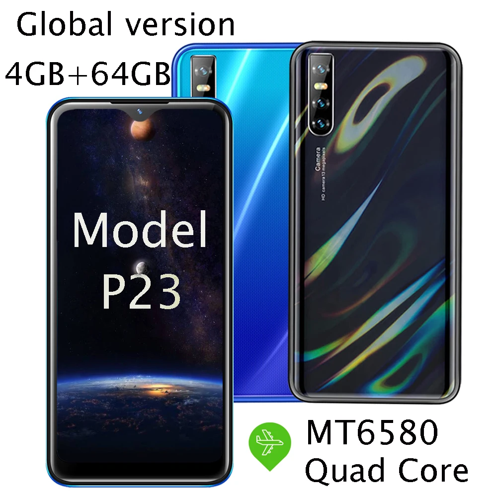 Глобальный 4 Гб смартфонов P23 уход за кожей лица разблокирована 64G Встроенная
