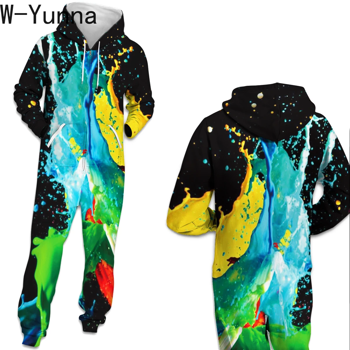 W Yunna новая зимняя Пижама с рисунком ленивого дома капюшоном свободная полная