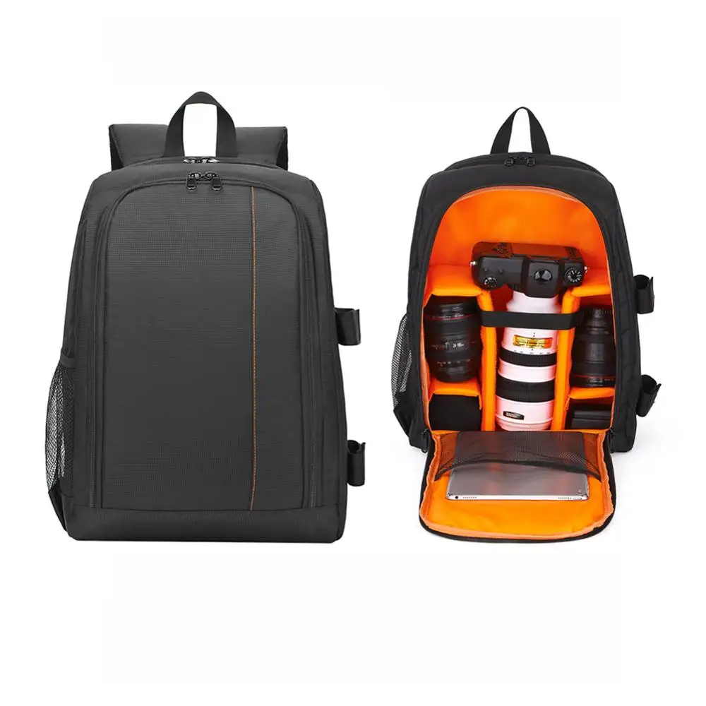 Style C Orange Фото камера DSLR видео Waterprpof Оксфорд ткань мягкие Плечи Рюкзак SLR сумка чехол для цифровой объектив камеры штатив-Трипод - Цвет: Style C Orange