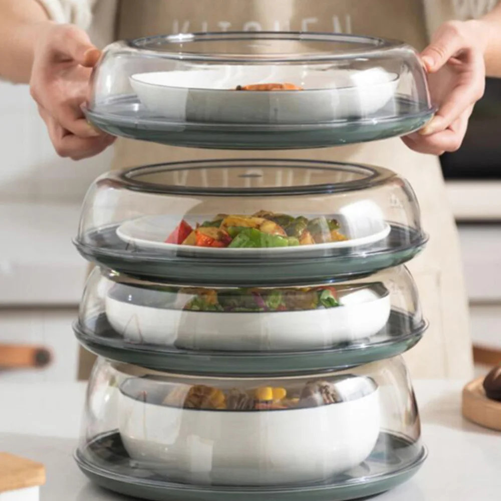 

1pc Transparent Food Tent Stackable Heat Preservation Dish Cover