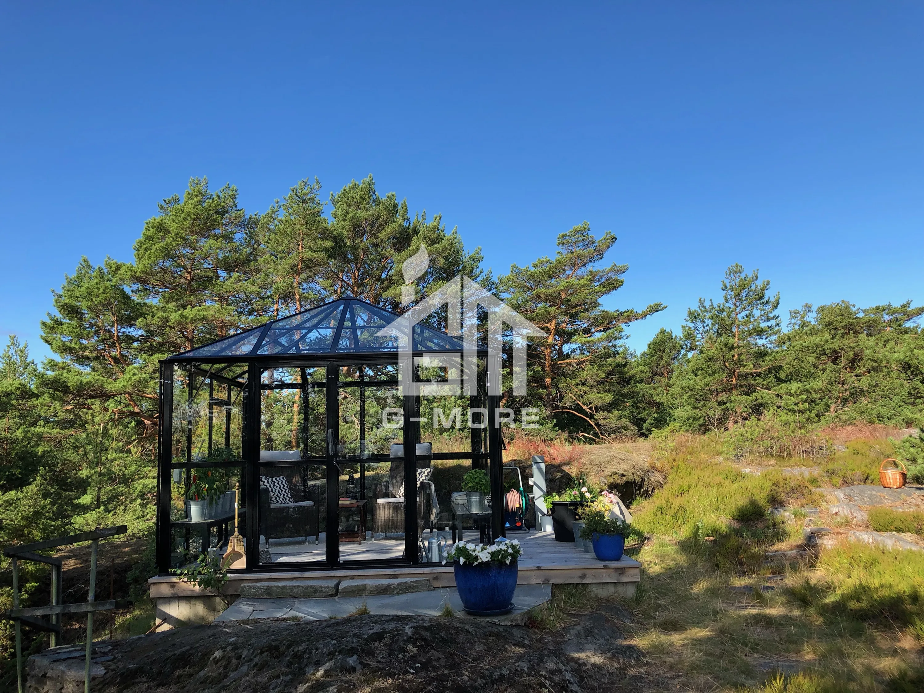 Открытый роскошный DIY зеленый дом алюминиевый парник для