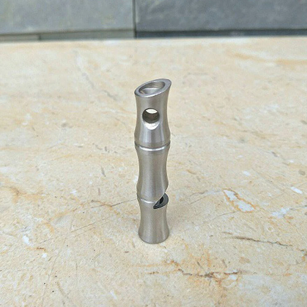 Нержавеющая сталь бамбуковая форма открытый брелок для выживания свисток SOS EDC