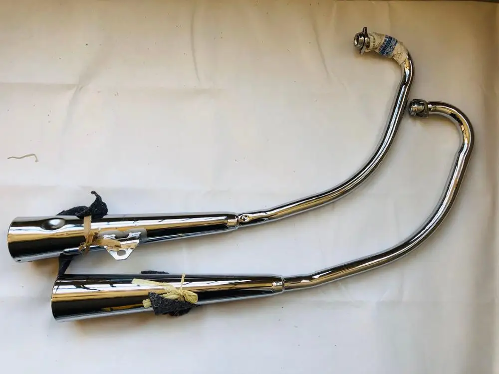 Двухцилиндровые трубы GN250 мотоциклетные глушители выхлопной | Автомобили и