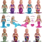 13 стилей платье принцессы-Русалочки с серия одежда подходит на возраст 18 дюймов Американский 43 см для ухода за ребенком для мам Baby Doll, аксессуары к платью, игрушки для девочек, поколение,