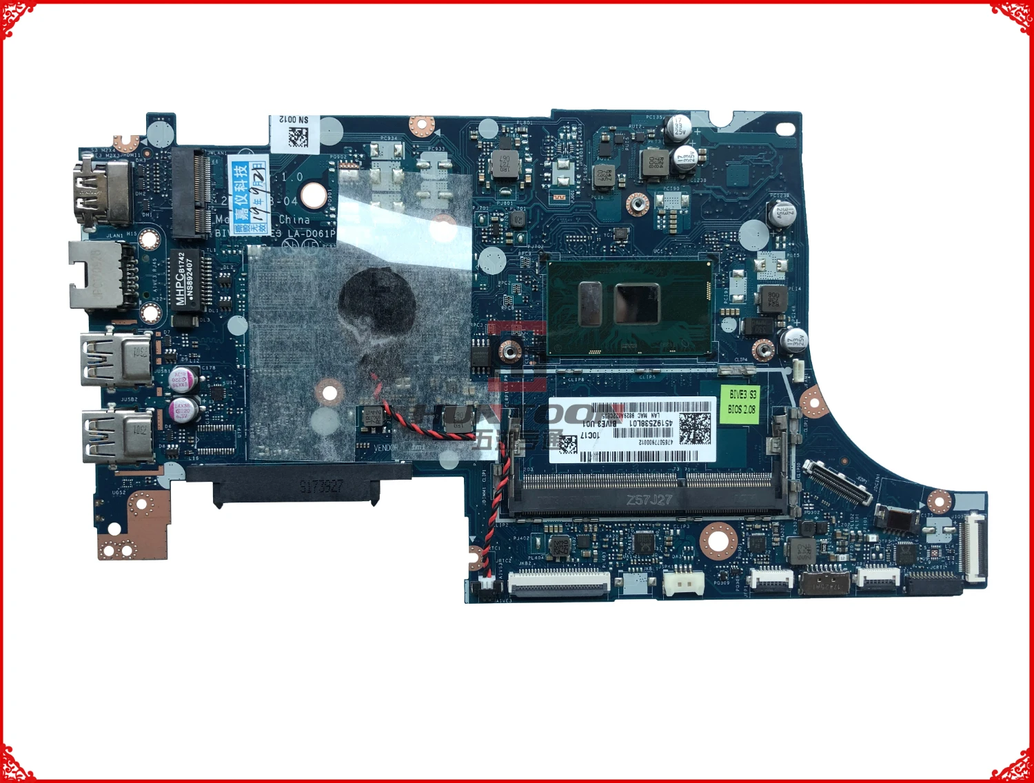 FRU: 5B20K57224 для Lenovo E31 80 материнская плата ноутбука BIVS3/BIVE3 LA D061P sr2I7 6500U EZ DDR3 100%