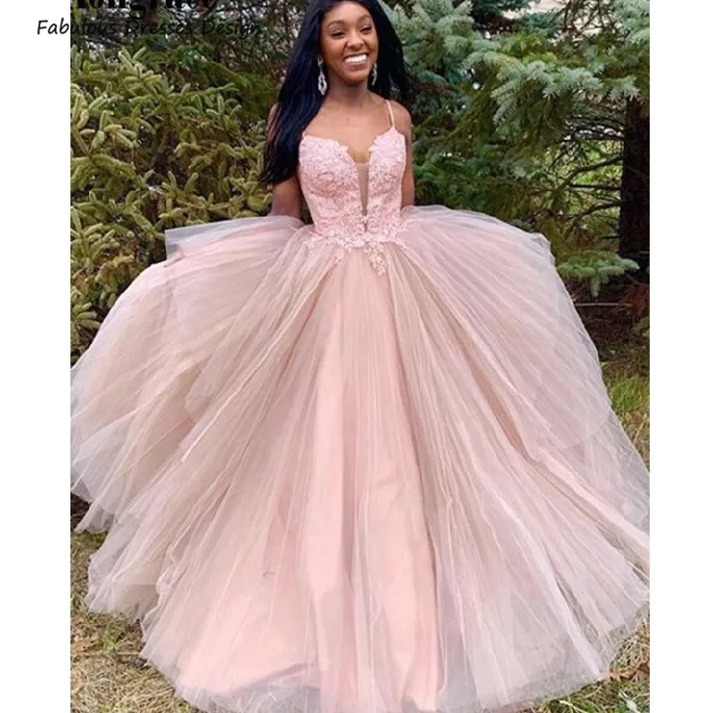 

Женское розовое платье для выпускного вечера, бальное платье на бретелях-спагетти с открытой спиной, длинное вечернее платье для вечевечер...