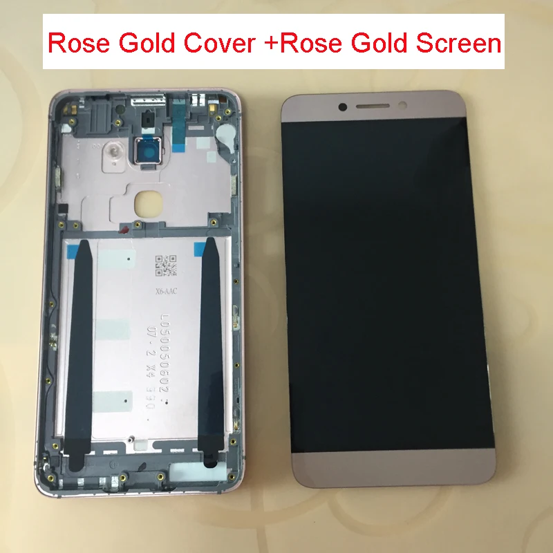 Rose And Back Cover Для LeTV LeEco X520 X527 X528 X529 X620 X621 X625 Le 2 Le2 Pro Сенсорный экран сенсор+ ЖК-дисплей монитор в сборе+ задняя крышка - Цвет: Rose And Back Cover
