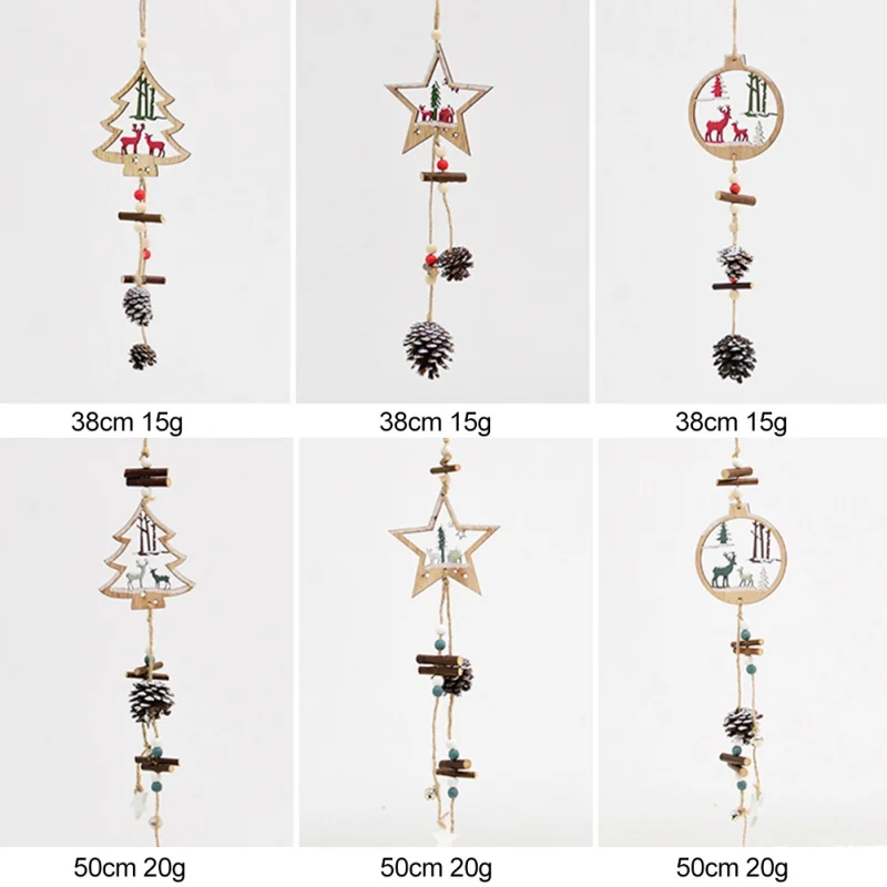 

Christmas Wooden Hanging Christmas Tree Decoration Navidad Xmas Festive Party Supplies Christmas Decorations For Home