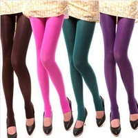 sexy tight 8 colors new woman velvet candy color 120d pantyhose plus size multicolour tights women